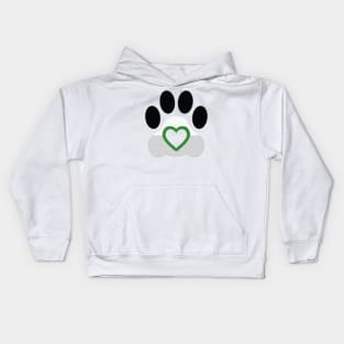 Pride Paw: Demiromantic Pride Kids Hoodie